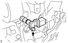 10. REMOVE CRANKSHAFT POSITION SENSOR (a) Remove the bolt and crankshaft position sensor. 11.