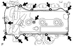 REMOVE WATER BY-PASS JOINT REAR (a) Remove the 2 bolts, 4 nuts and water by-pass joint RR.