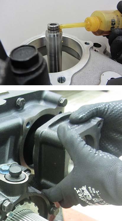 Apply lube to the Range Piston O-ring, install piston into the Range Cylinder.