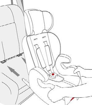 red ISOFIX/EASYFIX system strap(refer to 1.11). 3. Position the car seat on the rear seat of the vehicle bring the ISOFIX/EASYFIX connectors in line with the seat s ISOFIX anchor points. 4.