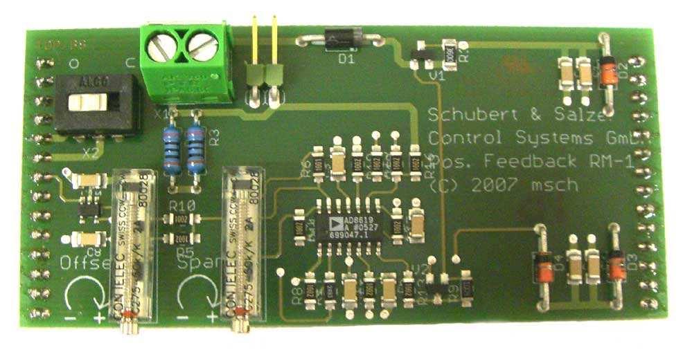 Accessories Analogue feedback module RM- Linear feedback signal 4-0 ma Independent from positioner electronics Uses a separate potentiometer path Easy to retrofit wire design Not