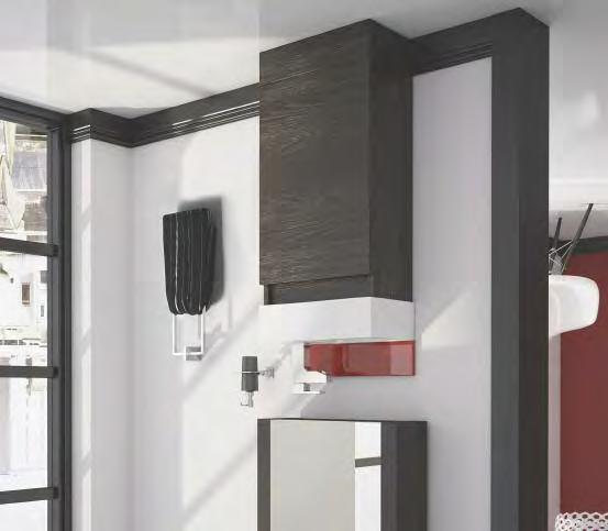 510 55 Minimo Wall Hung Cloakroom Vanity Unit H 60 x W 90 x D 15 Including composite resin basin Soft close door Gloss White 15446 Dark Oak 15445 1 90 15 Avenue WC Unit H 860 x W 555 x D 00 Including