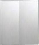 sensor* Double Door H 715 x W 600 x D 10/05 17997 60 Single Door Zen Mirrored Aluminium Wall Cabinet Universally handed Double Door H 70