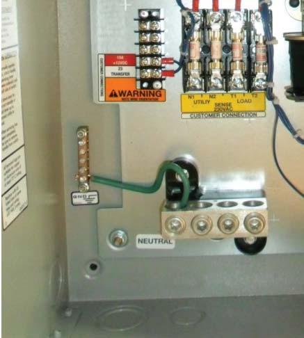 disconnect be installed between the electrical meter and transfer switch since this is a non-service rated switch.