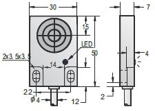 Rectangular Capacitive Proximity Sensors DC Standard Type HCQ30 /35 Series Diameter HCQ30 HCQ35 Mounting Shielded Unshielded Shielded Unshielded