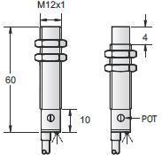 Capacitive Proximity Sensors DC Standard Type HCM 12 Series Diameter HCM12 HCM12 Mounting Shielded Unshielded Shielded Unshielded Sensing Distance 1-3mm adjustable 1-6mm adjustable 1-3mm