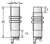 Capacitive Proximity Sensors DC Standard Type HCM 18 Series Diameter HCM18 HCM18 Mounting Shielded Unshielded Shielded Unshielded Sensing Distance 2-8mm adjustable 2-15mm adjustable 2-8mm adjustable