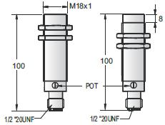 5mA 100mA <10VAC; 8VDCV 25HZ AC ; 40HZ DC/ <15% (Sr) <1.0% (Sr) <10% (Sr) RFI>3V/M / EFT>1KV / ESD>4KV(contact) Shock / Vibration IEC 60947-5-2,Part 7.4.1 / IEC 60947-5-2,Part 7.4.2 PBT Connection 2m PVC Cable M12 Connector AC/ DC 2 wire 20-250V N.