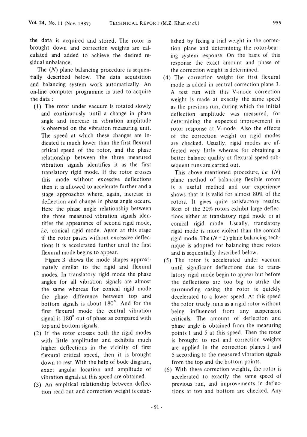 Vol. 24, No. 11 (Nov. 1987) TECHNICAL REPORT (M.Z. Khan et al.) 955 the data is acquired and stored.
