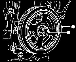 18. Turn the crankshaft pulley clockwise, and align its groove with the timing mark of the timing chain cover. 19.
