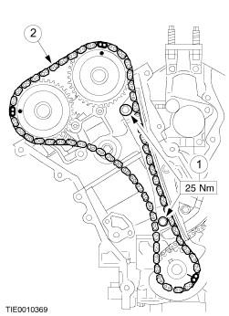Page 16 of 39 45. Grip the right-hand timing chain tensioner in a vise with jaw protectors. 46.