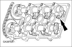 Page 19 of 39 53. CAUTION: Rotating the crankshaft counterclockwise may cause the timing chains to bind and may cause engine damage.