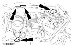 Install the ignition coil. 1. Position the coil. 2. Position the capacitor. 3.