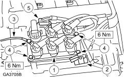 Connect the ignition coil electrical connector. 109.