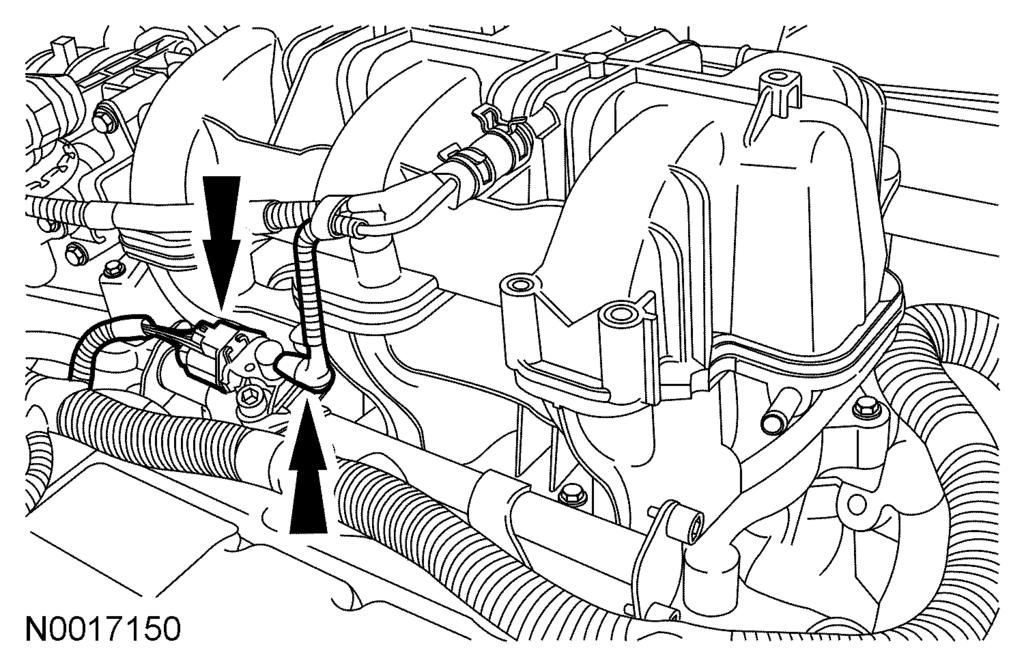 303-01A-2 303-01A-2 1. Remove the 8 bolts and the flexplate or 5. Disconnect the generator and throttle body (TB) flywheel. electrical connectors. 2. Remove the spacer plate and if equipped, the 6.