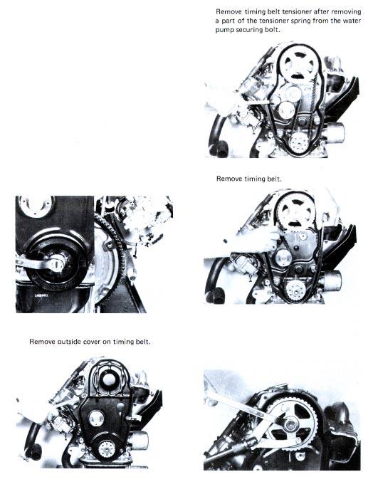 7) 5) Remove crankshaft pulley, with wrench attached to flywheel so that crankshaft will not