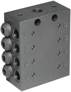 45 U-Block Divider valves are especially designed for use in progressive lubrication systems.