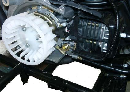 四 ENGINE SYSTEM 4-3-3 OIL PUMP REMOVAL Remove the front fender rod (L),fan cover assy, cooling fan, generator.