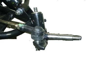 Remove the four self lock nuts from the tie-rod ball joints and take off the two tie-rods.