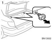 Fold- down rear seat (1ZZ- FE engine) CAUTION Avoid reclining the seatback any more than needed.