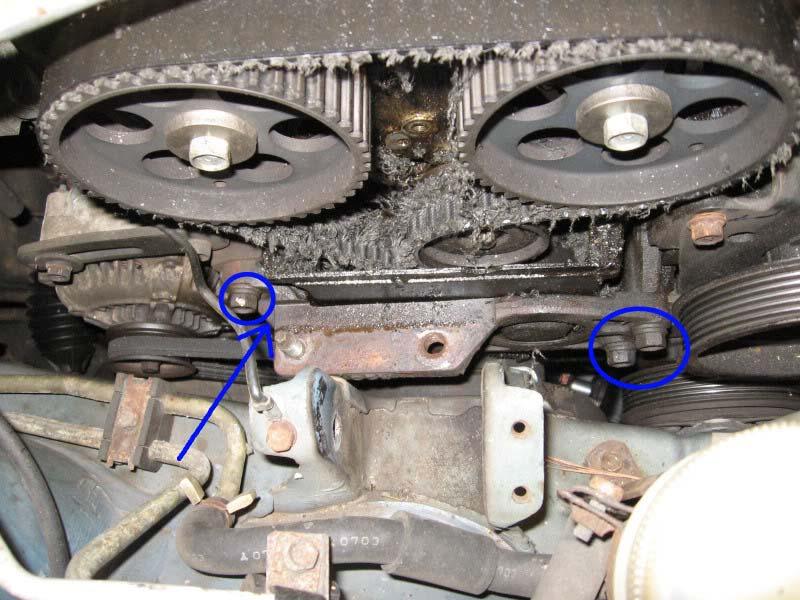 after removing the bracket, you will have to remove the crank pulley. to do this, take a breaker bar or ratchet with a bar slid over the end of it, and a 17mm socket.