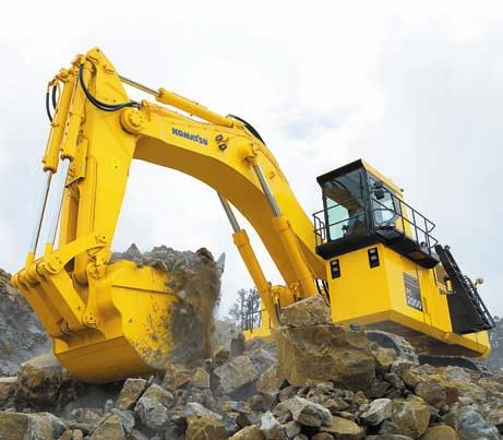 H Y D R AU L I C E X C AVATO R High Power Komatsu Engine 713 kw (956 HP) Equipped with a high efficiency turbocharger with large air-to-air aftercooler, the engine delivers high output of 713 kw 956