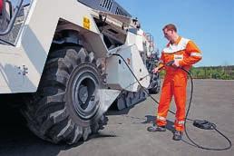 The WR makes work easier every day A high-pressure cleaner is part of the on-board equipment Complete work faster