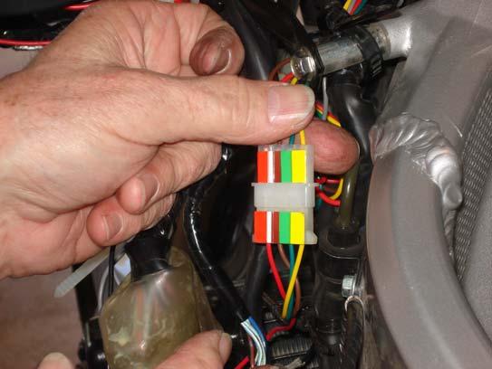 The control head wires were placed in the connector housing, and the