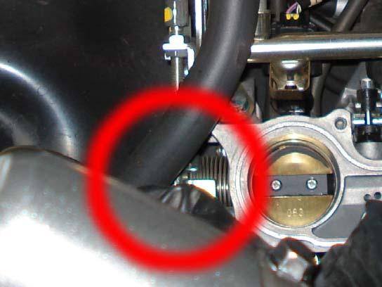 8. The lever for the Audiovox cruise control is installed on the throttle