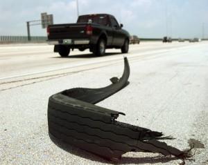 Tire Blowouts Steps to follow in the event of a tire blowout: Hold the steering wheel firmly Keep the vehicle straight (car will pull to side of blowout)