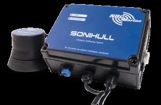 SONIHULL ULTRASONIC ANTIFOULING HOW IT WORKS The Sonihull Systems transmit an ultrasonic signal to kill algae below the waterline on the surface of the hull.