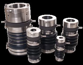 PACKLESS SEALING SYSTEM DRIPLESS OPERATION Water lubricated, mechanical face seal created between carbon and stainless steel components.