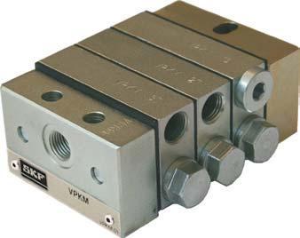 Progressive metering devices The VBP/VPK progressive metering devices used in SKF ProFlex systems can also be used in centralised manual lubrication systems.