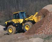 Semiautomatic dig Something new in the world is Komatsu s patented function of semiautomatic bucket fi lling.