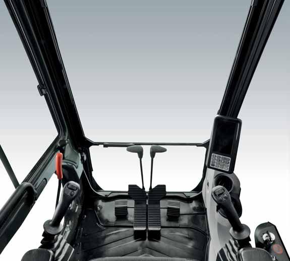 LOW VIBRATION AND NOISE LEVEL The six silicon liquid fi lled viscous dampers and enhanced soundproofi ng of the EVO cab result in remarkably low noise and vibration levels, adding to the operator s