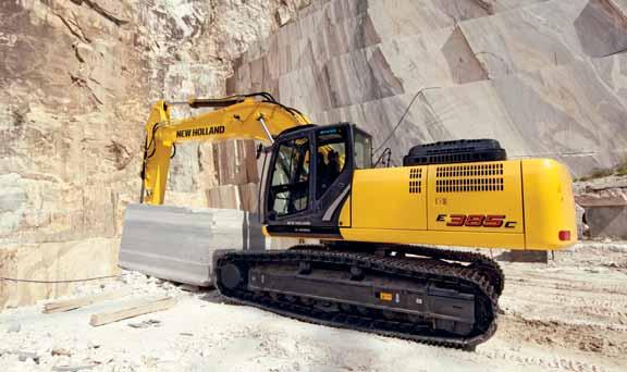 POWER AND FAST CYCLES HEAVY DUTY FOR PRODUCTIVITY The E385C and E485C are the ideal heavy duty machines, delivering superior digging performances and higher productivity in the toughest applications,