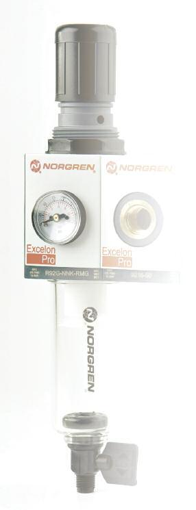 DEMAND MORE FLEXIBILITY WITH NORGREN S Excelon Pro Product Range General Purpose Filter The Excelon Pro Series general purpose filters come with a 5µm element and are available with 1/4 turn Q manual