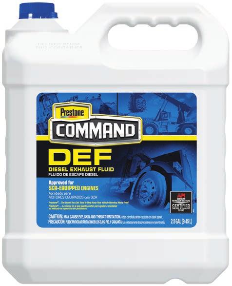 8 9 PRESTONE COMMAND DIESEL EXHAUST FLUID (DEF) Prestone Command Diesel Exhaust Fluid (DEF)
