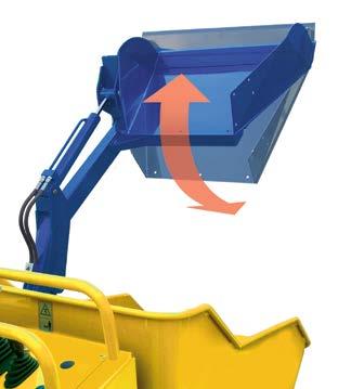better stability of the minidumper with concrete mixer.