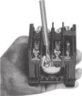 1, 2, 3 : Main contacts 4 : Auxiliary contacts 5, 7 : Fixed contacts 6 : Moving contacts Replacement of Coil: (Fig.9) Disconnect all the wires connected to the contactor.