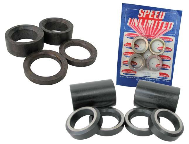 Chromoly Racer Axle Spacer Kits are designed to replace the stock spacers in Swing Axle cars. Limited Quantities - Available while supplies last!