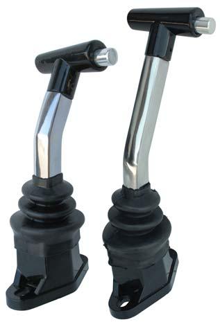 both street and off-road. T-handle shift knob features a positive push-button reverse lockout. Patterned after the original Dyno Soar Shifter.