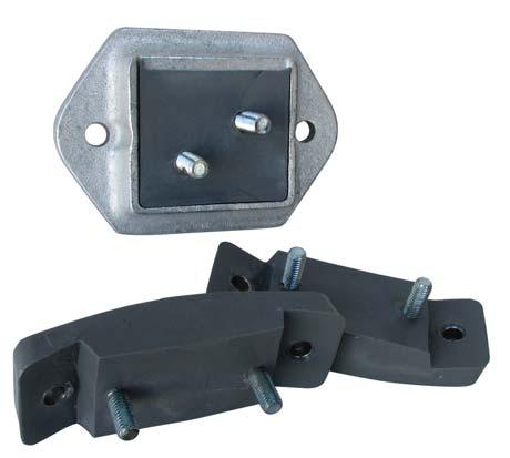 RHINO Tranny Mounts Double the strength of stock rubber mounts. Made from injected Insoform to provide you with engine mounts that run quiet and strong.