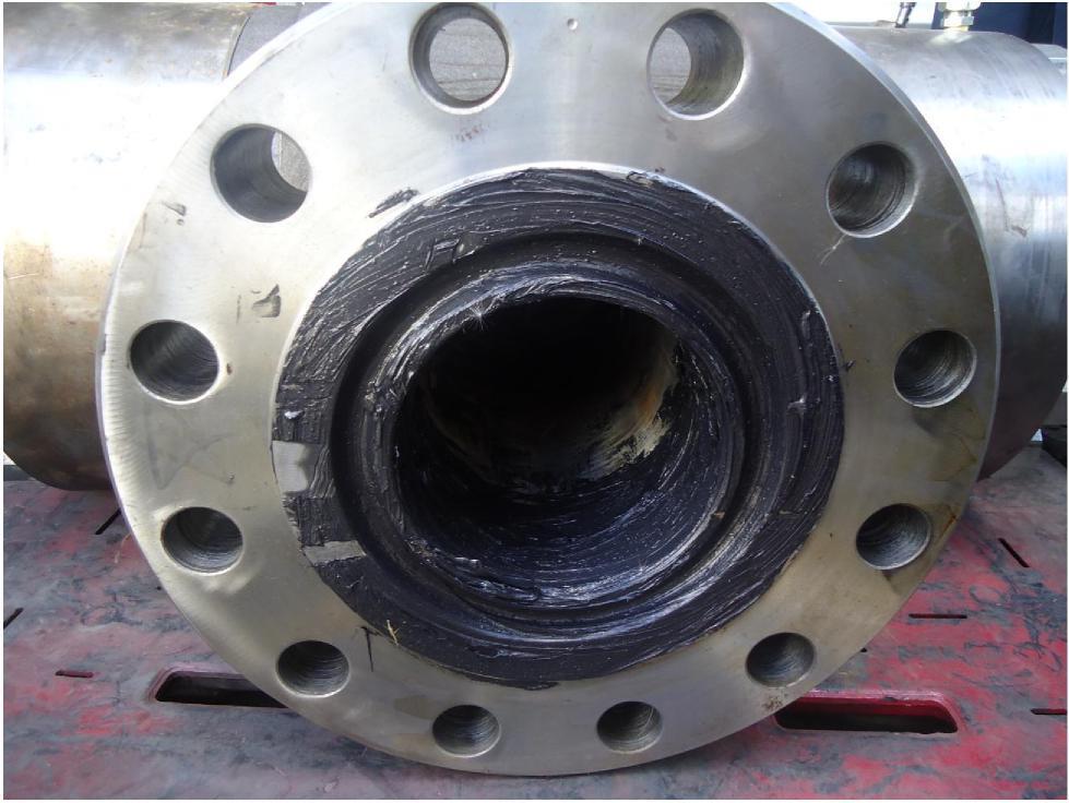 7. Grease the flange areas of the