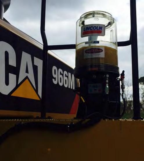 CAT 966M Pump location. Located on left side of machine on deck.