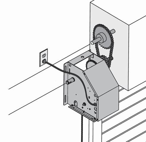 Wall Mount: The operator should generally be installed below the door shaft, and as close to the door as possible (Figure 1).