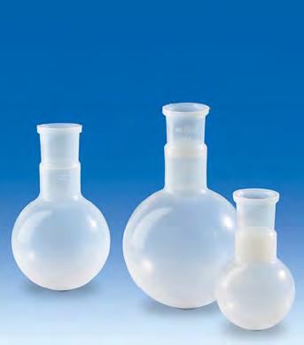 Sample preparation material separation Round-bottom flasks, PFA Transparent, neck with NS 29/32.