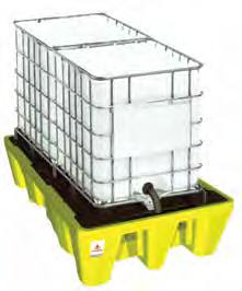00 INC 100 Series 4 Drum Spill Containers Non-skid removable deck 100% recyclable polyethylene construction Drums & containers not included SJ-100-002 2 Drum Spill Container Sump capacity - 236