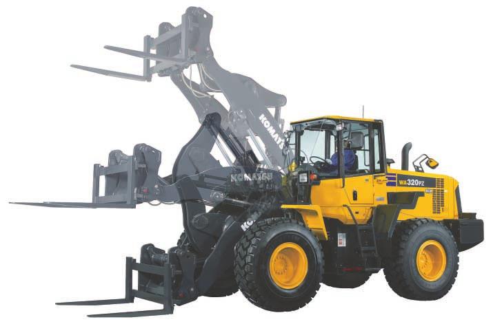 Excellent Operator Environment HST traction control switch Electrically controlled directional lever Tiltable steering column Low-noise designed cab Pillar-less large ROPS/FOPS cab-integrated Easy