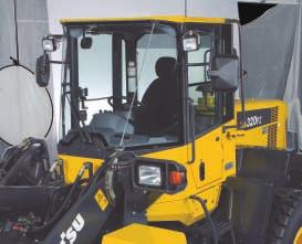 The large cab area provides maximum space for the operator.